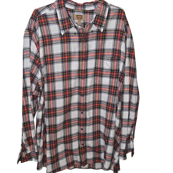 Foundry Supply Co. Super Soft Plaid Button Up Shirt Mens 4XLT - Picture 1 of 5